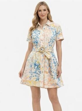 Hunter Bell Peyton Liza Dress Raffia Belt Womens 2